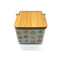 PLUSHOME  Salero de Cocina de Cerámica con Tapa Diseños Originales.tamaño 12x12x11cm. - details 4