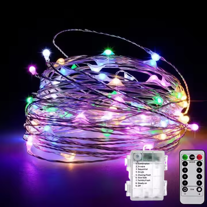 Luces De Garlandas LED Multicolor Para Fiestas Y Bodas Decoración De Cumpleaños DIY Regalo Para Madre's Day Fuente De Energía Almacenada En Batería Forma De Aves De Fuego - 1