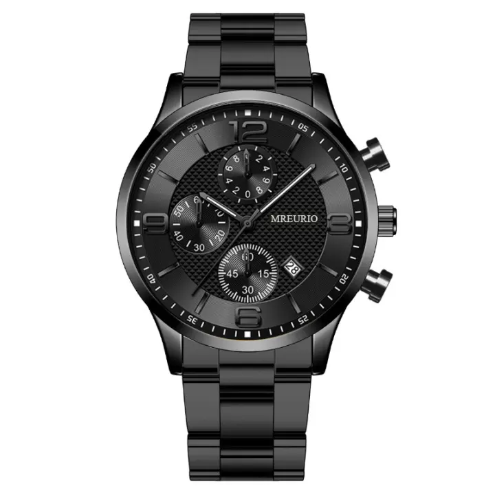 Reloj Masculino Numérico con Triple Subesfera - Correa de Cuero Táctico - 1