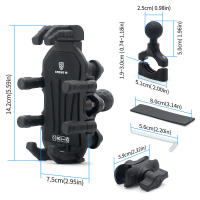 Soporte De Teléfono Móvil Para Motocicleta Con Amortiguador De Vibración Soporte De Rotación Ajustable Para Motorbike Ball Head Mount - details 41