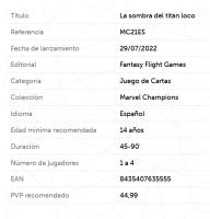 Marvel Champions La sombra de titán loco Caja Expansion Fantasy Flight games - details 0