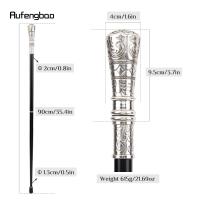 Bastón De Moda Con Flor Blanca Decorativo Elegante Para Caballeros 90cm Punta De Goma Manija De Aleación De Aluminio Y Acero - details 2