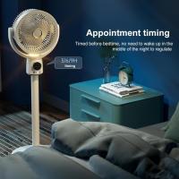Ventilador de suelo eléctrico con circulación de aire, USB, con luz nocturna, control remoto, temporizador para el hogar, altura ajustable - details 2