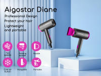 Secador de Pelo Aigostar Diane 320000AU9 - Potente y Compacto - 2 Velocidades, 3 Temperaturas - details 0