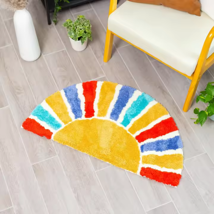 Carpetas De Baño Y Puerta Antideslizantes VIKAMA INS Coloridas Y Arco Iris Absorbentes Y Resistentes Al Polvo Fácil De Cuidar Para El Hogar Y Decoración Del Hogar - 1