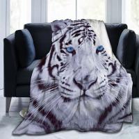 Manta De Tigre Blanco Suave Y Cálida De Poliéster Para Sofá Y Cama Estilo Americano Con Estampado De Noche Estrellada Manta Portátil Para Todas Las Estaciones - details 10