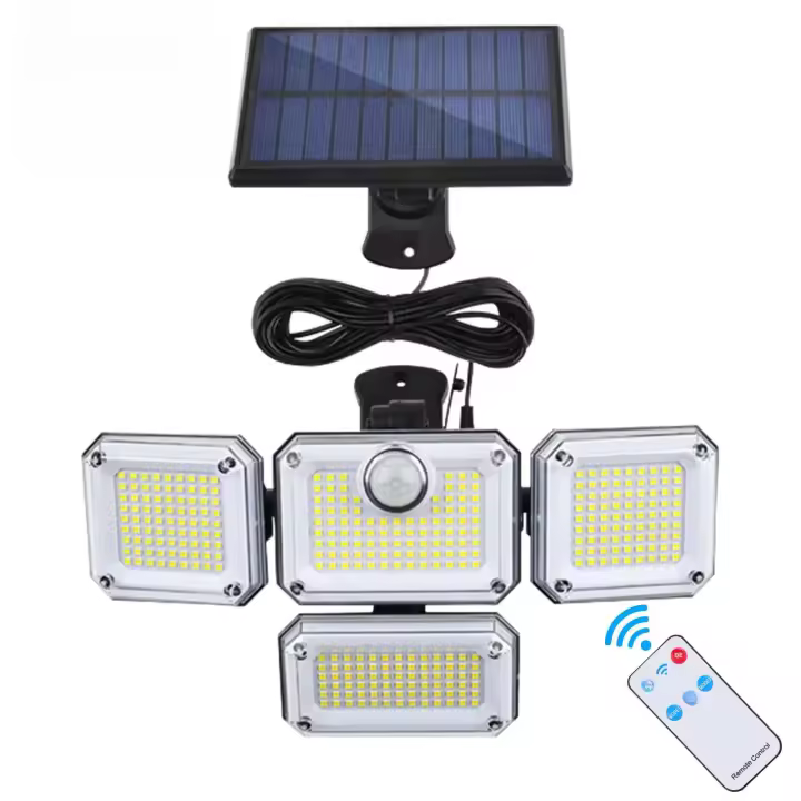 Luz LED solar impermeable con sensor de movimiento para exteriores, farola DE SEGURIDAD - 1