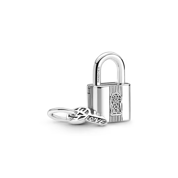 Pandora San Valentín Charm Colgante Candado y Llave 790088C01, para Mujer - 1