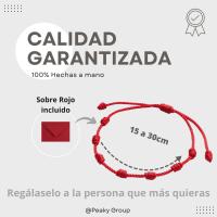 Pulsera 7 Nudos Roja ( Pack de 2 Unidades ) Original Contra el Mal de Ojo y Proteccion Hechas a Mano - Amuleto Hilo rojo para Hombre Mujer Parejas y Amistad - Pulseras de la Buena Suerte Kabbalah - Pulsera 7 Chakras - OFERTA Primavera / Verano 2024 BARKAT - details 2