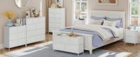 SONGMICS Cómoda, 8 Cajones de Tela, Acero, MDF, Tela no Tejida, para Dormitorio, Armario, Pasillo, Salón, Blanco Nube y Blanco Nieve/Blanco - details 0