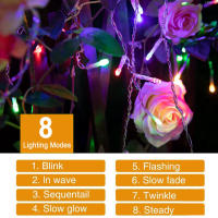 Luces De Cadena De Hielo LED Solar 3.5M Impermeables Para Decoración De Bodas Y Fiestas En Jardín Y Hogar Luces De Navidad Exteriores - details 1