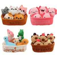 Muñeca De Peluche 20cm Con Gatos Pato Fresas Capibara Dinosaurio Salamandra Conejo Zanahoria Regalo De Cumpleaños Para Todas Las Edades - details 1