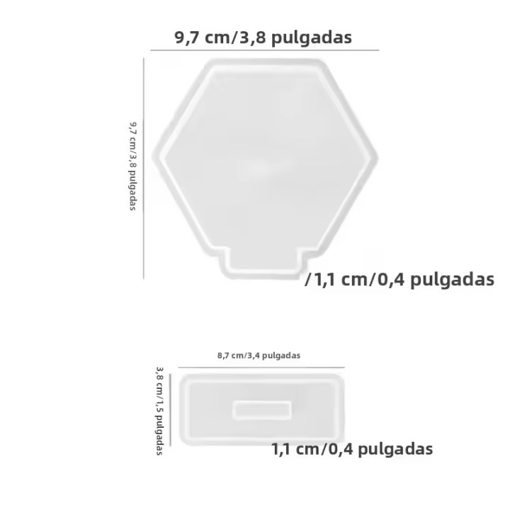 Molde De Silicona Geométrico Para Cristal Epoxy DIY Set De Molde Para Marco De Fotos Decoración De Escritorio Adornos De Hogar - 1
