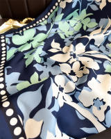 Pañuelo De Seda Impreso 90x90cm Para Mujer Lujo Bandana De Cabello Foulard Ribete Cuadrado De Piel Decorativo Para Todas Las Estaciones - details 18