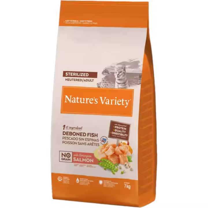 Nature's Variety Adult Sterilized No Grain Salmon (Pienso sin Cereales) Pienso sin Cereales para Adultos Esterilizados de Natural Variety con Salmón - 1
