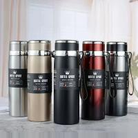 Botella Térmica De Agua 1000ml Termo Acero Inoxidable Doble Capa Para Café Y Té Aislado Leve Y Resistente Al Desbordamiento Para El Escritorio - details 8