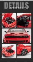 Modelo a Escala Dodge Challenger Hellcat SRT 1:24 Con Sonido Y Luz Vehículo De Colección Miniatura De Metal Y Plástico Para Niños - details 10
