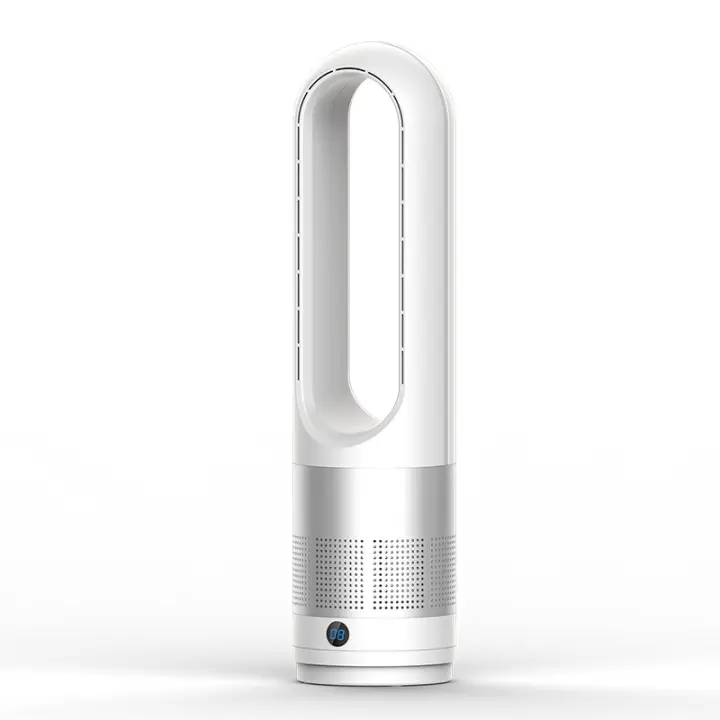 Ventilador de refrigeración sin Aspas, ventilador de Torre de 22 pulgadas, ventilador de peatón ostilante de 80 ° con mando a distancia, 8 velocidades, temporizador de 8 horas, Pantalla LED con - 1