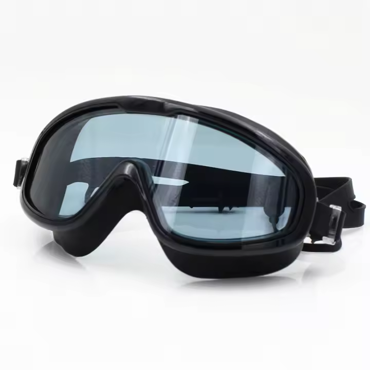 Gafas De Natación Profesionales Con Marco Grande Antifog Y UV Para Hombres Y Mujeres Silicona Suave Impermeables En Colores Variados - 1