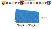 ALMACENESADAN-4737, Pack Disney Mickey Compuesto por Mantel 120x180 cm y Guirnalda Happy Birthday de 2,40 Metros Aproximadamente, Ideal para Fiestas y cumpleaños - details 1