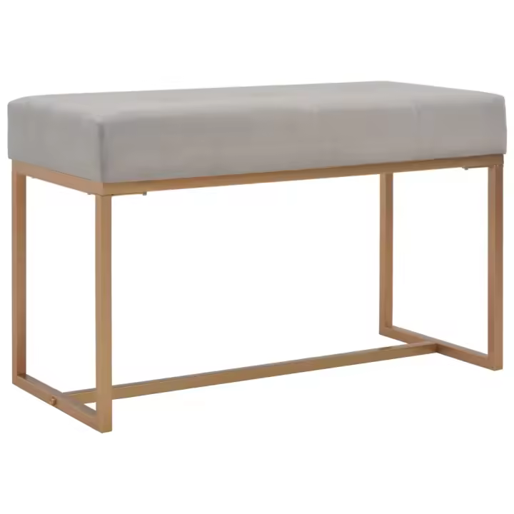 vidaXL Banco 80 cm terciopelo en color Verde/Morado/Beige y más - 1
