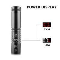 Linterna Táctica De Aluminio Con Luz LED Alta Potencia Y Recarga Tipo-C Zoomable Resistente Al Agua Para Exteriores Y Deportes - details 5