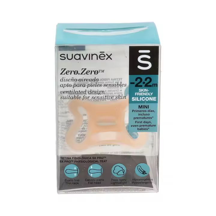 SUAVINEX CHUPETE SILICONA FISIOLOGICO SX PRO ZERO -2-2 M 1 UD AHT - 1