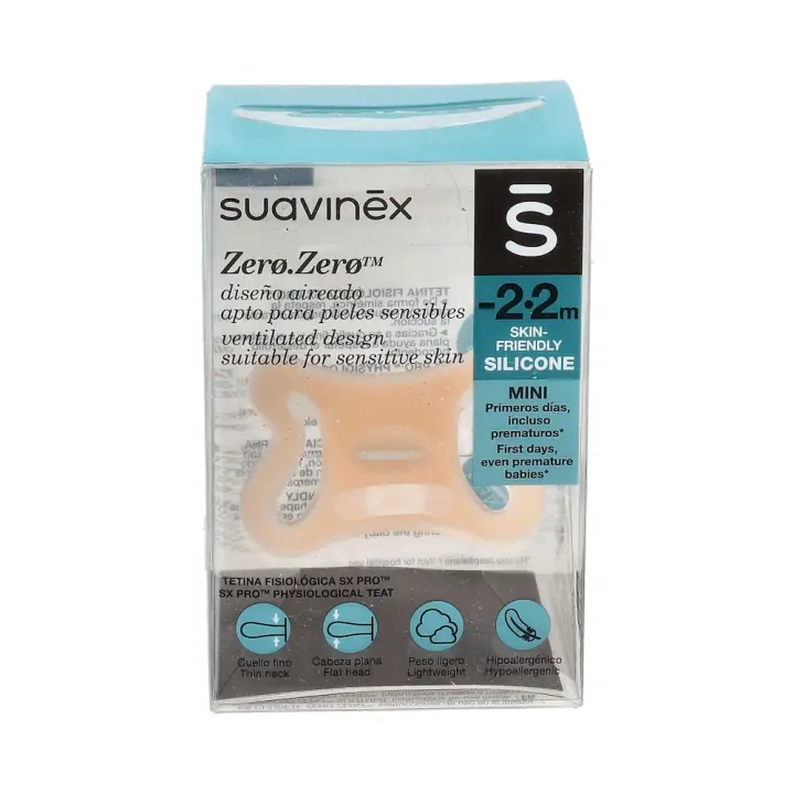 SUAVINEX CHUPETE SILICONA FISIOLOGICO SX PRO ZERO -2-2 M 1 UD AHT - 1
