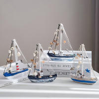 Barco De Concha Azul Y Blanca Decoración Mediterránea Hecho a Mano Regalo De Artesanía Vintage Estilo Náutico Suave Navegación - details 5