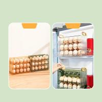 Caja De Almacenamiento Para Huevos De Gran Capacidad De La Cocina Organizador De Bandeja Multi-capas Portátil Con Apertura/ Cierra Conveniente - details 3