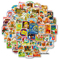 50PCS Pegatinas Retro De Humor Y Anime Con Vibe De Horror De Los Años 70 Para Maletas Skateboard Y Portátil Material Mixto - details 1