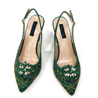Sandalias De Fiesta Verdes Con Zapatos De Tacón Alto Y Bolso De Venus Chan Estilo INS Punta Redonda Brillante Elegantes Para Mujer - details 28