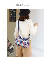 Bolso De Hombro Para Mujer Nylon Impermeable Bolso Bandolera Estilo Casual Con Solapa Y Bolsillos Internos Florales - details 5