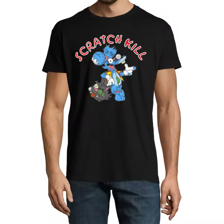 Rasca & Pica - Scrath kill - Camiseta - Series de TV - Unisex algodón premium para hombre y mujer - 1