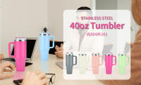 Térmica De Acero Inoxidable 40oz Gran Capacidad Insulada Para Café Oficina Hogar Botella De Agua Viaje Tumbler Regalos De Año Nuevo - details 1