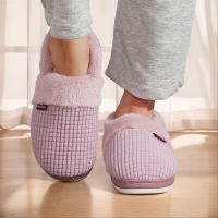 Zapatillas De Casa Para Mujer Invierno Antideslizantes Algodón Cálidas Plush Para Parejas Zapatos Internos Transpirables Talla Verdadera - details 43