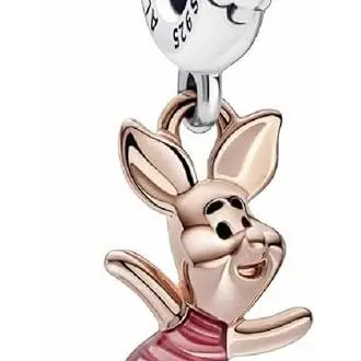 Pandora Abalorio de plata de ley y chapado en oro rosa de 14 quilates con mezcla de metal único de personajes，Incluye Caja Original - 1