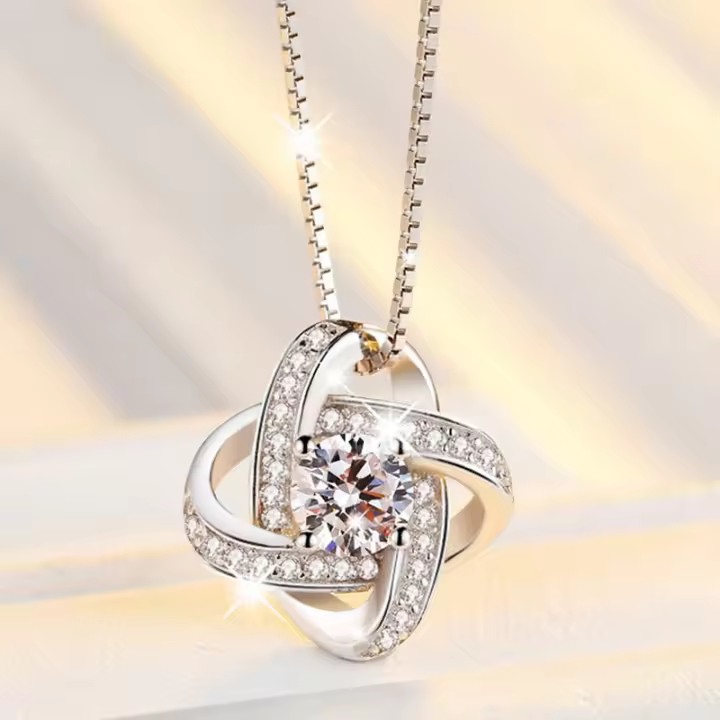 Collar Mujer Plata de Ley 925 'Eres La Luz de mis Ojos' con Para Regalo San Valentín Originales Cadena 45cm Longitud Gift de Navidad - 1
