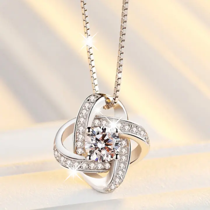 Collar Mujer Plata de Ley 925 'Eres La Luz de mis Ojos' con Para Regalo San Valentín Originales Cadena 45cm Longitud Gift de Navidad - 1