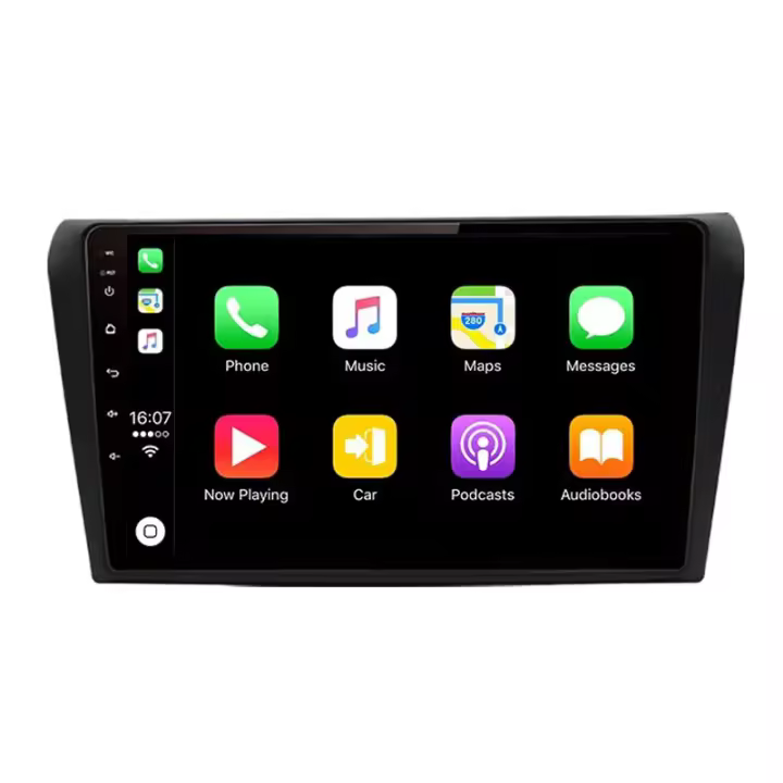 AWESAFE inalámbrico CarPlay Android Auto Radio para mazda 3 2004 2005 2006 2007 2008 2009 2010 2011 2012 2013 coche reproductor multimedia GPS 2 din autoradio volante controles RDS Bluetooth - 1