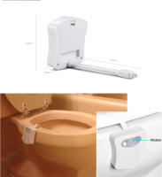 Luz De Noche LED Para Inodoro Con Sensor De Movimiento PIR 8 Colores Cambio Infrarrojo Iluminación De Baño Y Lavabo - details 1