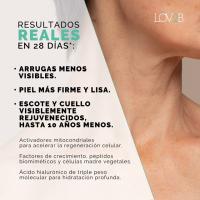 LOV2B Cuello & Escote Reafirmante. Reduce las arrugas, disminuye la flacidez, unifica el tono de la piel del escote e ilumina. Con 6 activos biotecnológicos de última generación (células madre, EGF, Péptidos biomiméticos y activadores mitocondriales). - details 0