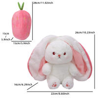 Juguete De Peluche Kawaii Con Diseño De Zorro Reversible Frutas Y Verduras Juguetes Para Niños Regalo De Cumpleaños Con Cierre De Cremallera - details 1