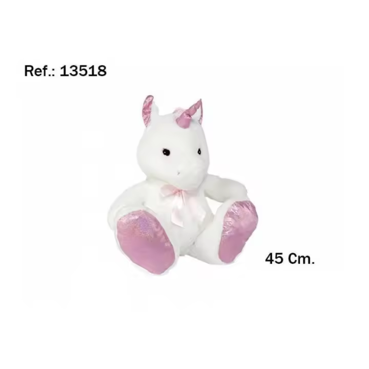 PELUCHE UNICORNIO SENTADO 45 CM DE ARTESANIA BEATRIZ - 1