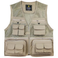 Chaleco De Pesca Transpirable Con Bolsillos De Cierre Para Actividades Al Aire Libre Y Viajes De Verano Chaleco De Trabajo De Malla Polyester Impermeable - details 7