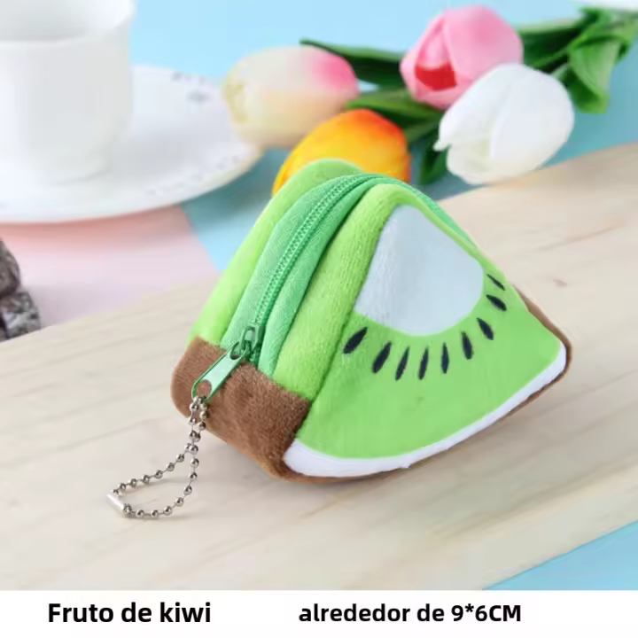 Bolsa De Monedas Creativa De Frutas De Peluche 3D Para Niños Bolsa De Almacenamiento Y Colgante Para Escuela Regalos De Vacaciones - 1