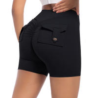 SSITO Pantalones cortos de Yoga para Mujer, Mallas de Gimnasio with Bolso fruncido en el asiento, medias rezadoras de beltera High, Pantones cortos SexIs with fruncido en el asiento para Cycling - details 10