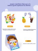 Juguetes Educativos Montessori Interacción Padre-Hijo Simulación De Cepillado De Dientes Para Niños Juego De Tablero De Motrices Finas Edad Infantil - details 2