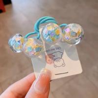 2PCS Cinturones Elásticos Para Niñas Con Lentejuelas Y Floral Accesorios De Cabello Kawaii Para Princesas Adecuado Para Niños Estilo Casual Multifuncional - details 2