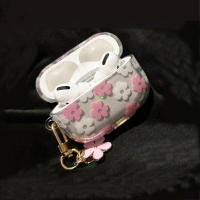 Funda De Auriculares Bling Glitter TPU Suave Para Airpods 4 pro 2da Generación Con Diseño De Flores Lindas Cubierta Para Air Pods 3 Y 1era Generación - details 0